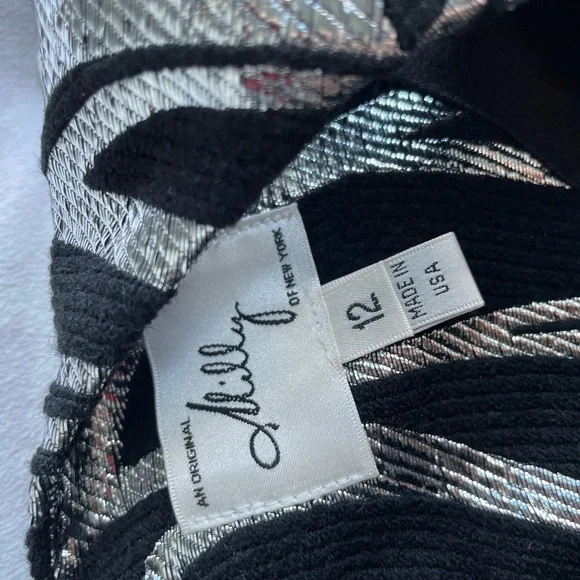 Milly Mod Black and Silver shift dress sz12 - Picture 2 of 4